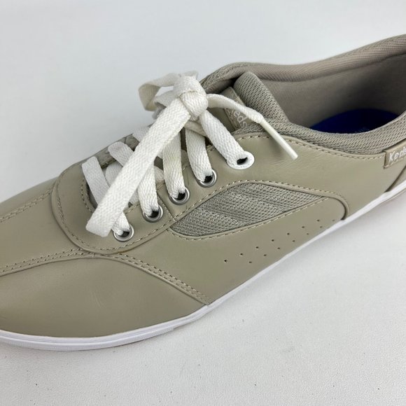 Keds Prestige Womens Sneaker OrthoLite Stone Tan Leather Lace Up Shoes size 9 - Picture 10 of 16